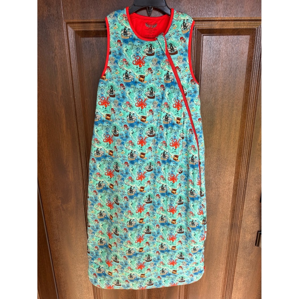Free Birdies Viscose Bamboo‎ 1.0 TOG Side Zip Sleepsack Pirate Blue size 18-36M